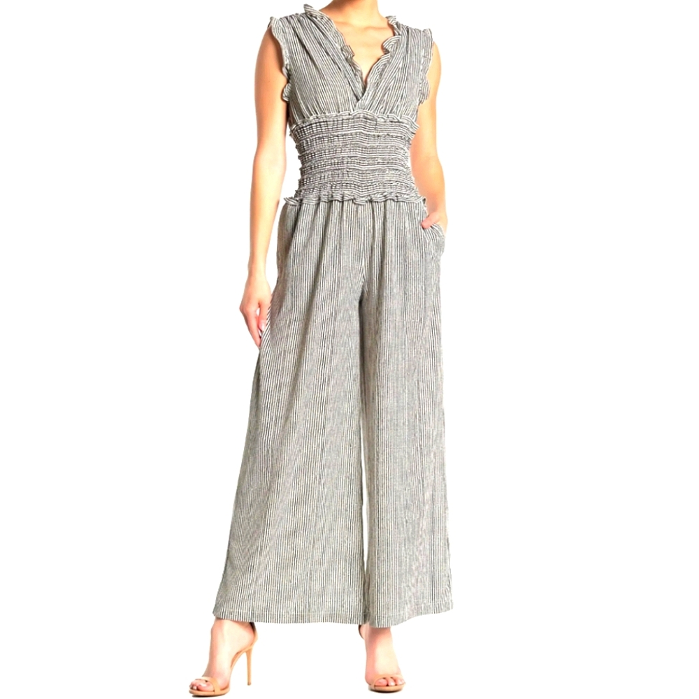 Max Studio | Wide Leg Crepe Jumpsuit